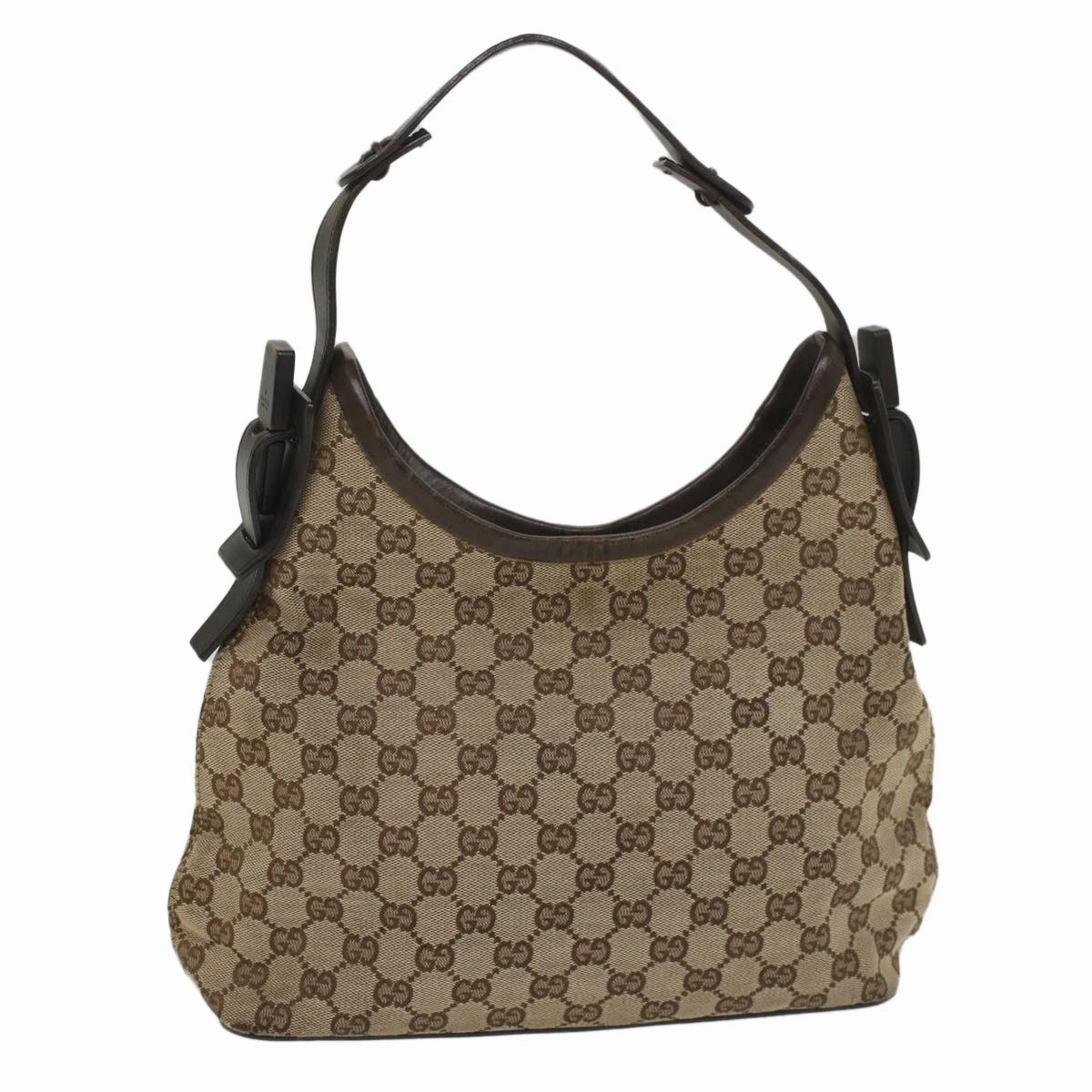 GUCCI GG Canvas Shoulder Bag Beige 107752  8859