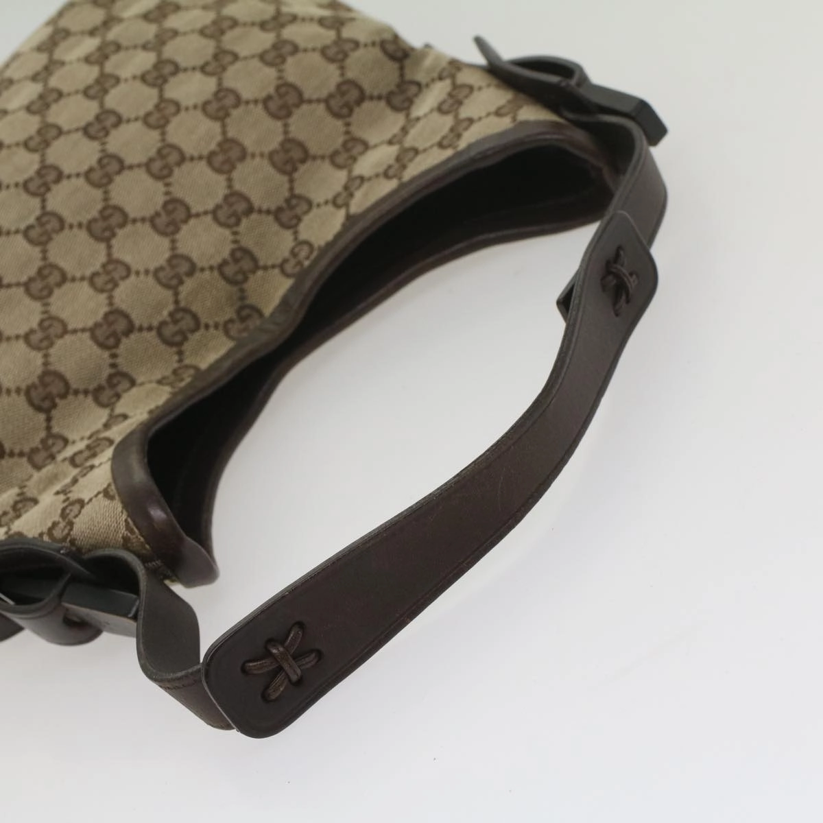 GUCCI GG Canvas Shoulder Bag Beige 107752  8859