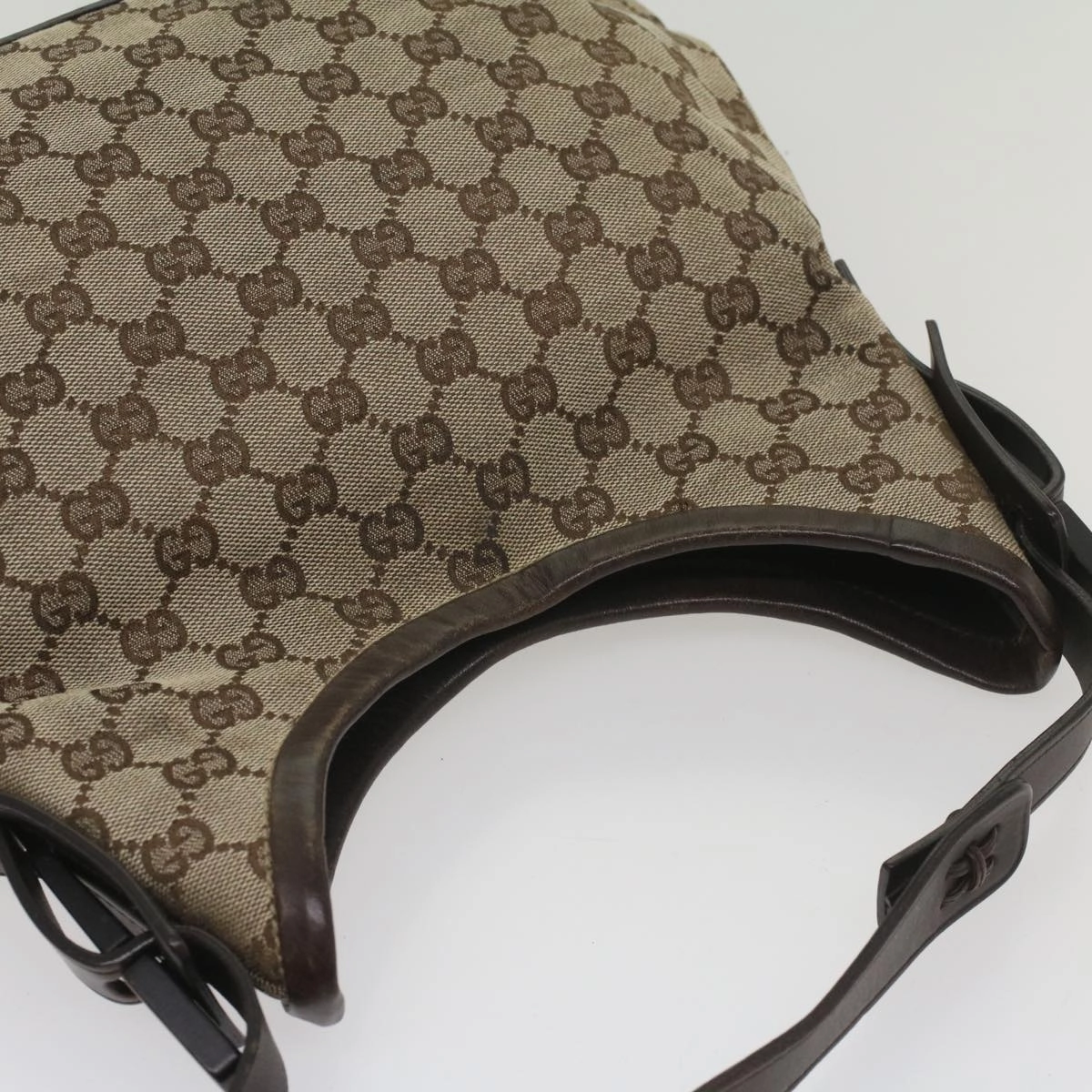 GUCCI GG Canvas Shoulder Bag Beige 107752  8859