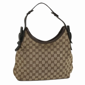 GUCCI GG Canvas Shoulder Bag Beige 107752  8859