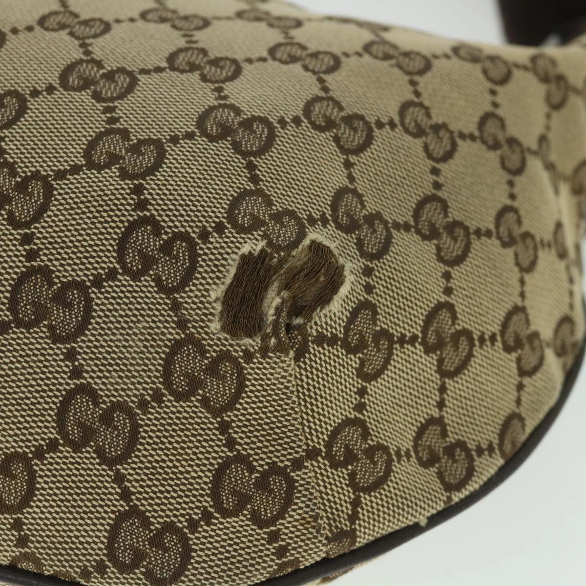 GUCCI GG Canvas Shoulder Bag Beige Brown 181092  56054