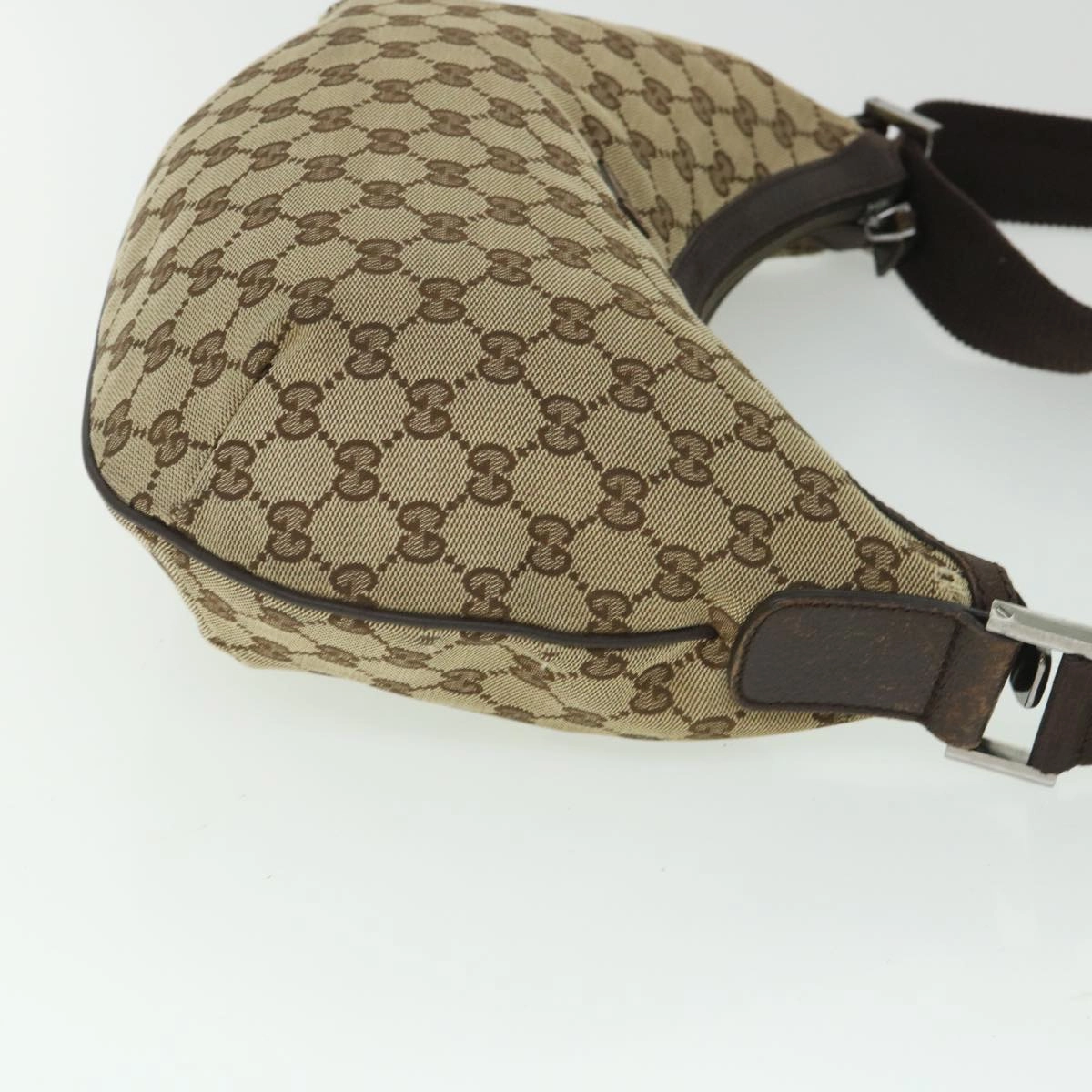 GUCCI GG Canvas Shoulder Bag Beige Brown 181092  56054