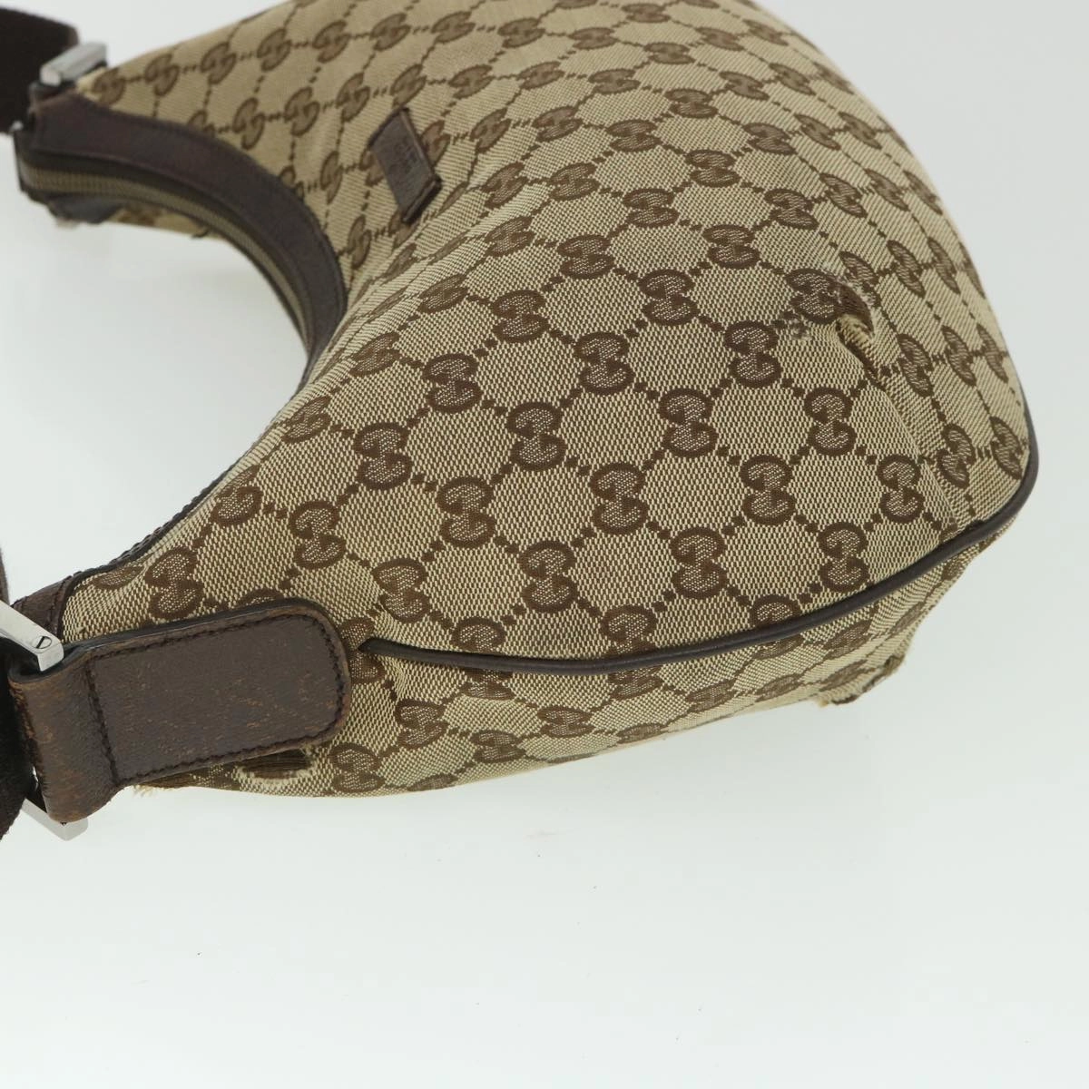 GUCCI GG Canvas Shoulder Bag Beige Brown 181092  56054
