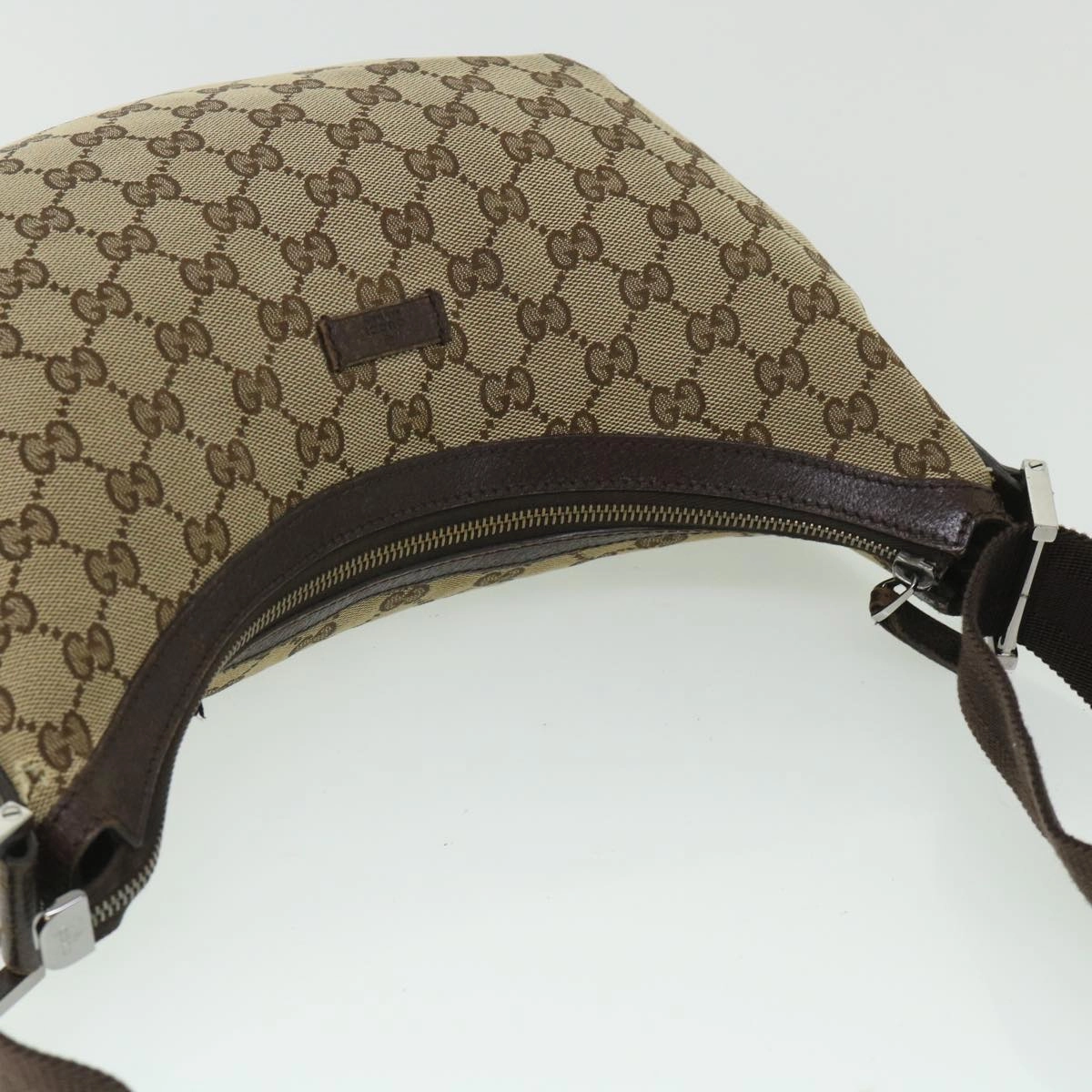 GUCCI GG Canvas Shoulder Bag Beige Brown 181092  56054