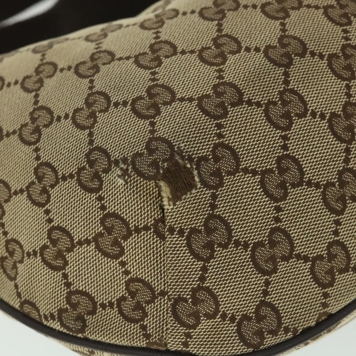 GUCCI GG Canvas Shoulder Bag Beige Brown 181092  56054