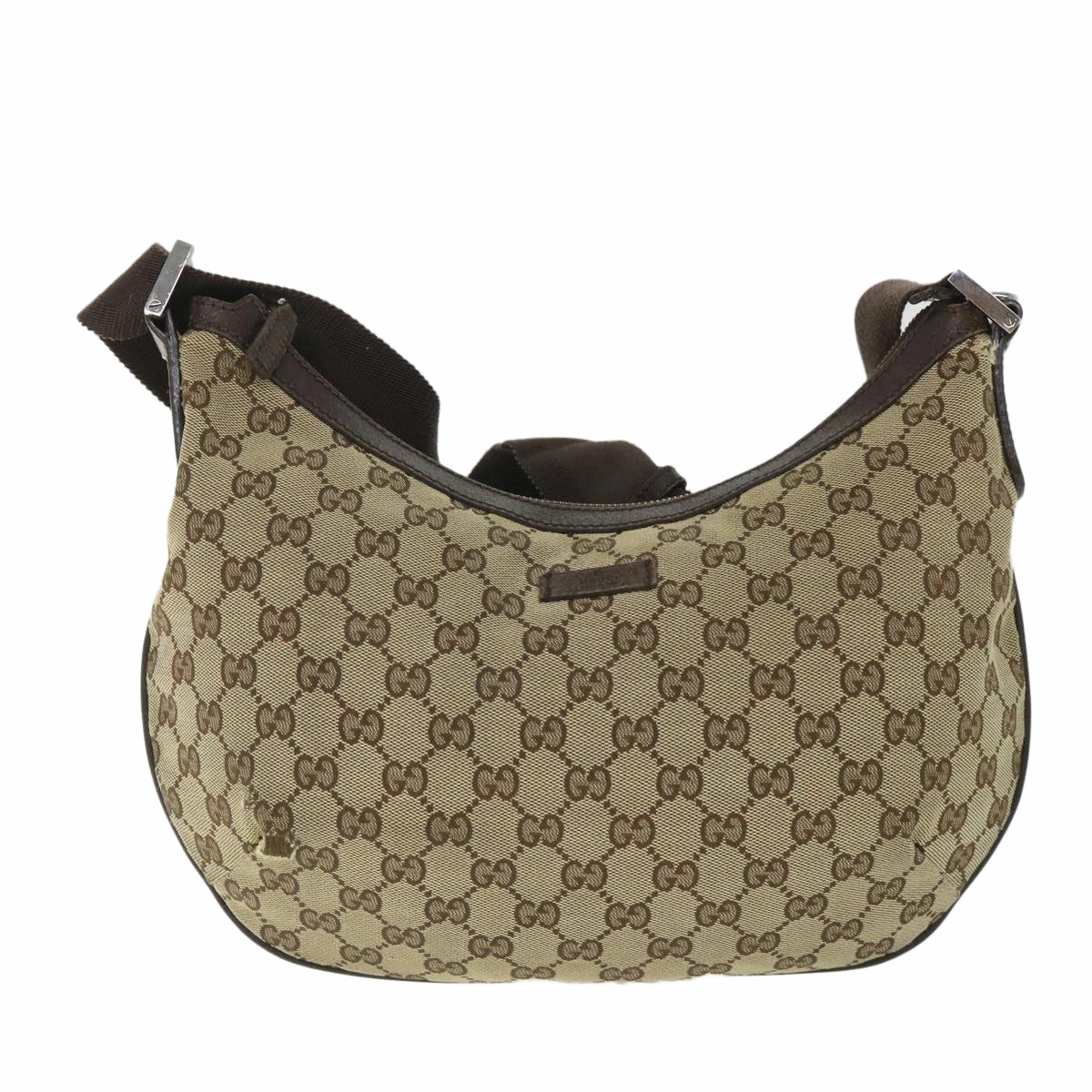 GUCCI GG Canvas Shoulder Bag Beige Brown 181092  56054