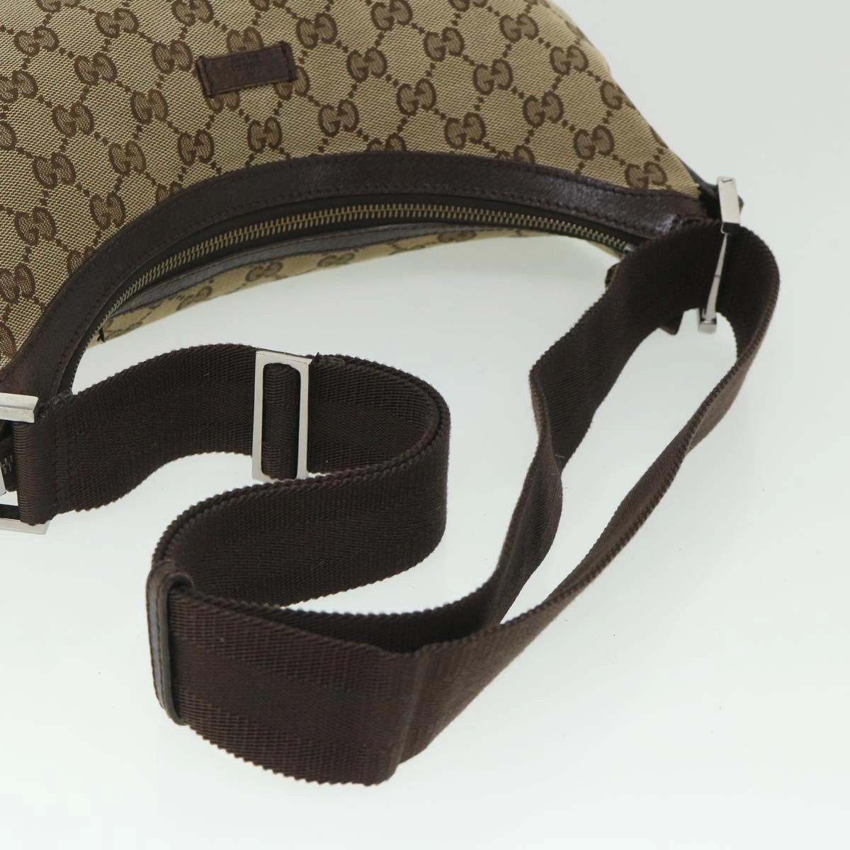 GUCCI GG Canvas Shoulder Bag Beige Brown 181092  56054