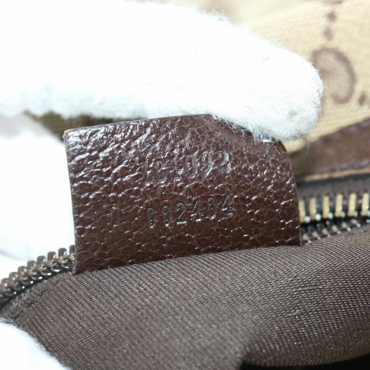 GUCCI GG Canvas Shoulder Bag Beige Brown 181092  56054