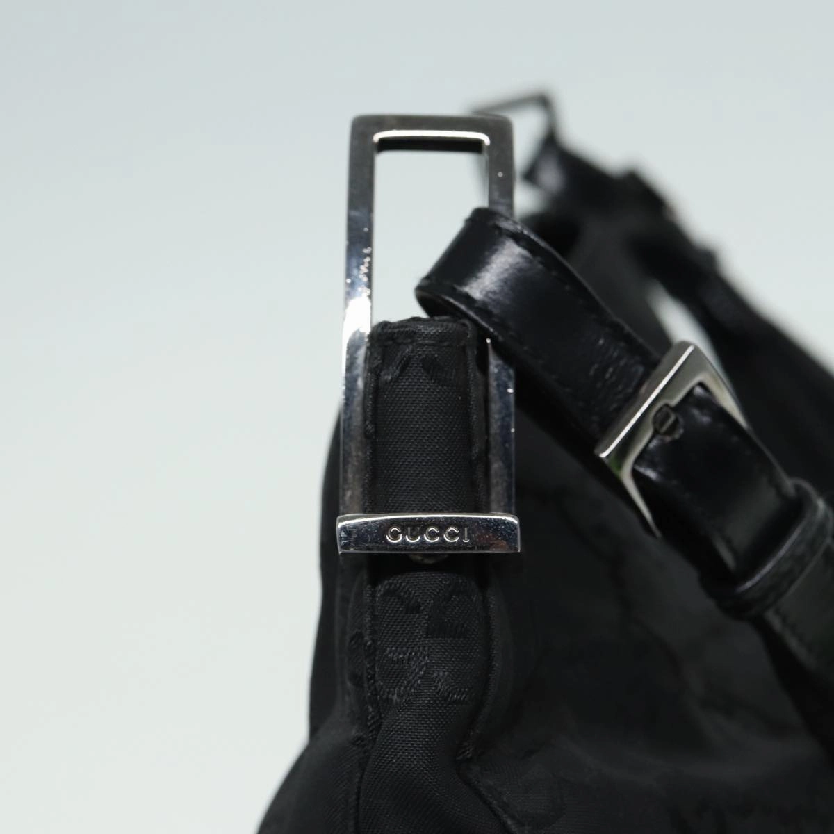 GUCCI GG Canvas Shoulder Bag Black 001 3166 1705  bs15620