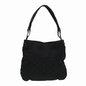 GUCCI GG Canvas Shoulder Bag Black 001 3166 1705  bs15620
