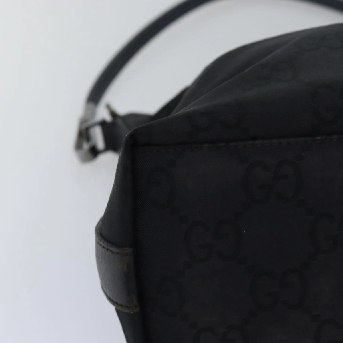GUCCI GG Canvas Shoulder Bag Leather 2Set Brown Black  bs15480