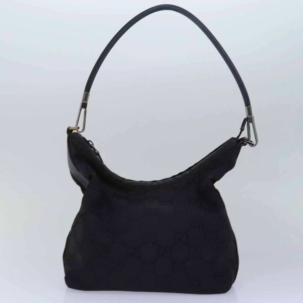 GUCCI GG Canvas Shoulder Bag Leather 2Set Brown Black  bs15480