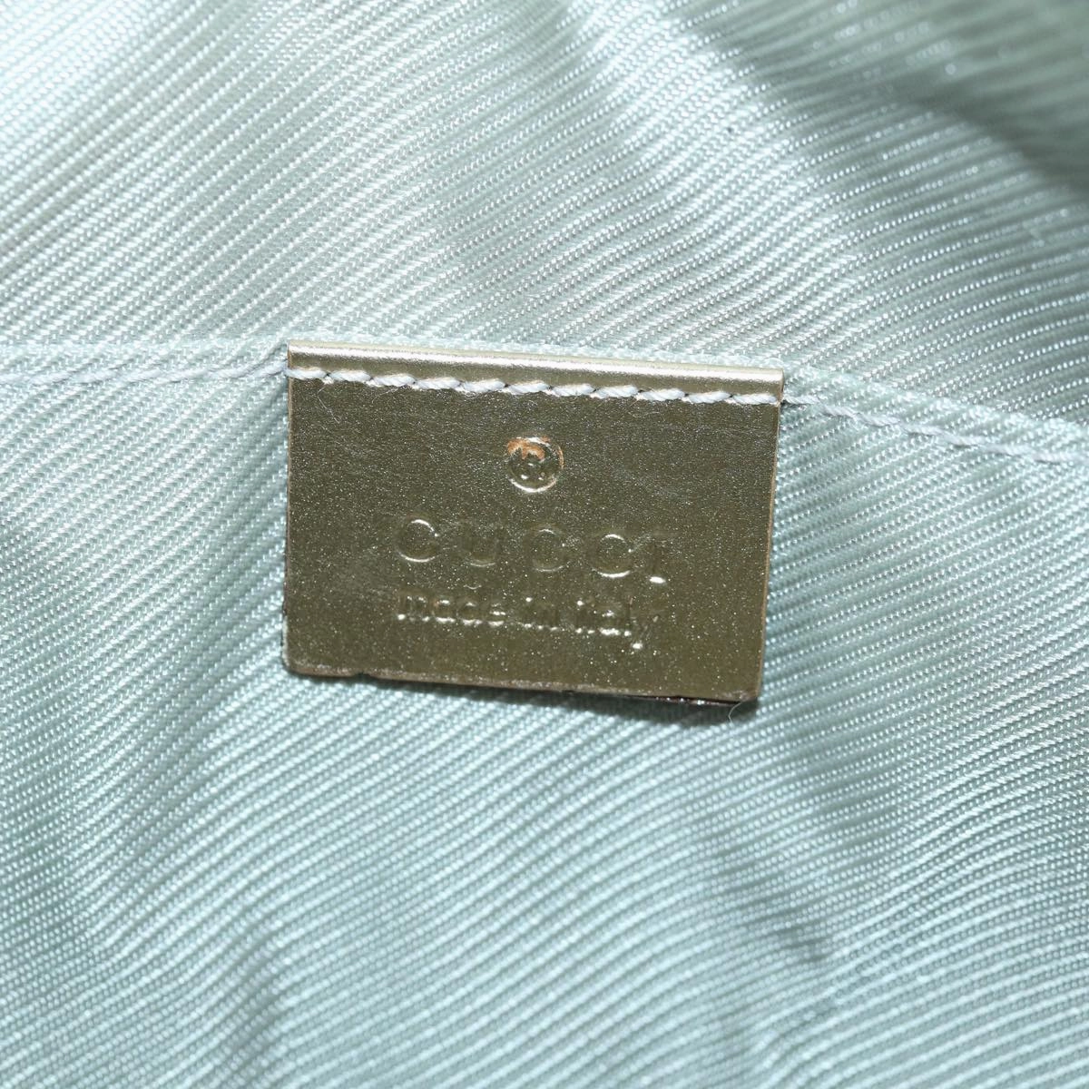 GUCCI GG Canvas Shoulder Bag Light Blue Gold 005 0813  85517