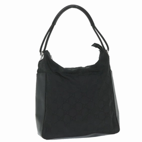 GUCCI GG Canvas Shoulder Bag Nylon Black 002 3770 200047  bs9277