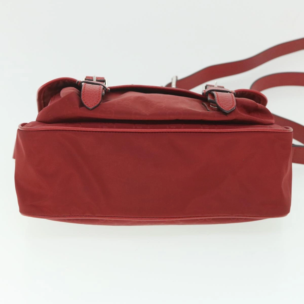 GUCCI GG Canvas Shoulder Bag Nylon Outlet Red 510335  56687