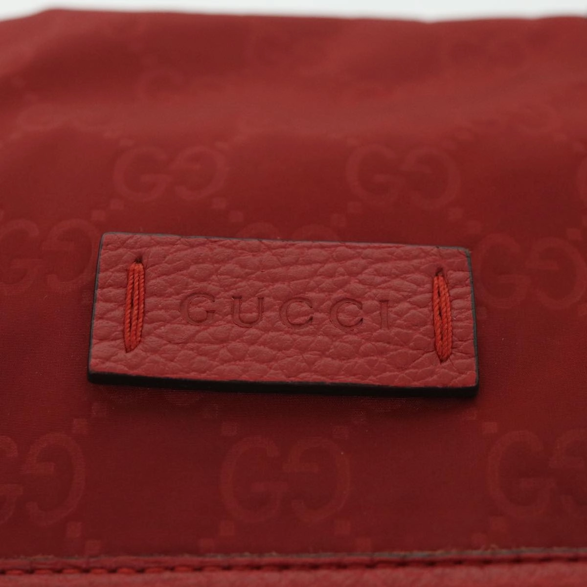 GUCCI GG Canvas Shoulder Bag Nylon Outlet Red 510335  56687