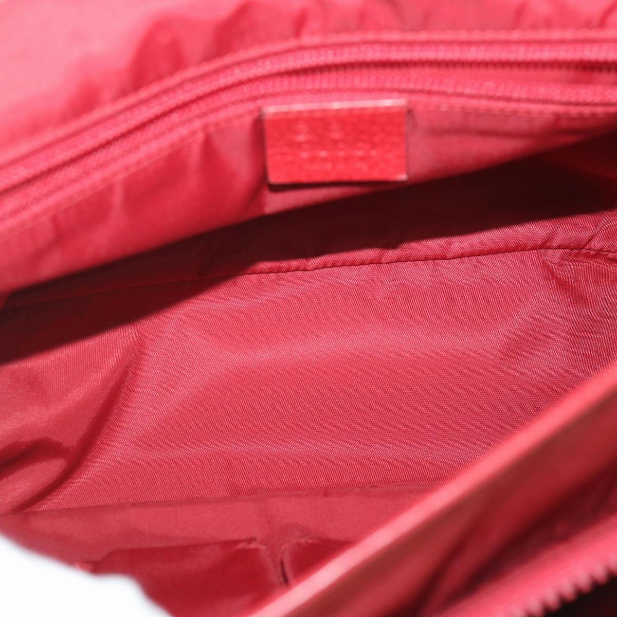 GUCCI GG Canvas Shoulder Bag Nylon Outlet Red 510335  56687