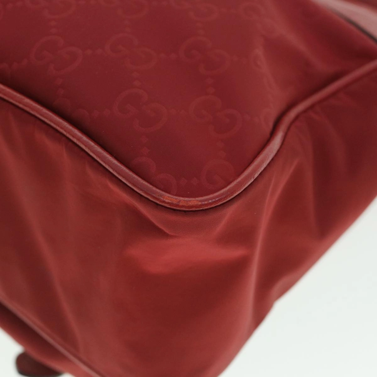 GUCCI GG Canvas Shoulder Bag Nylon Outlet Red 510335  56687