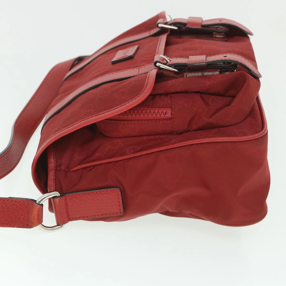 GUCCI GG Canvas Shoulder Bag Nylon Outlet Red 510335  56687