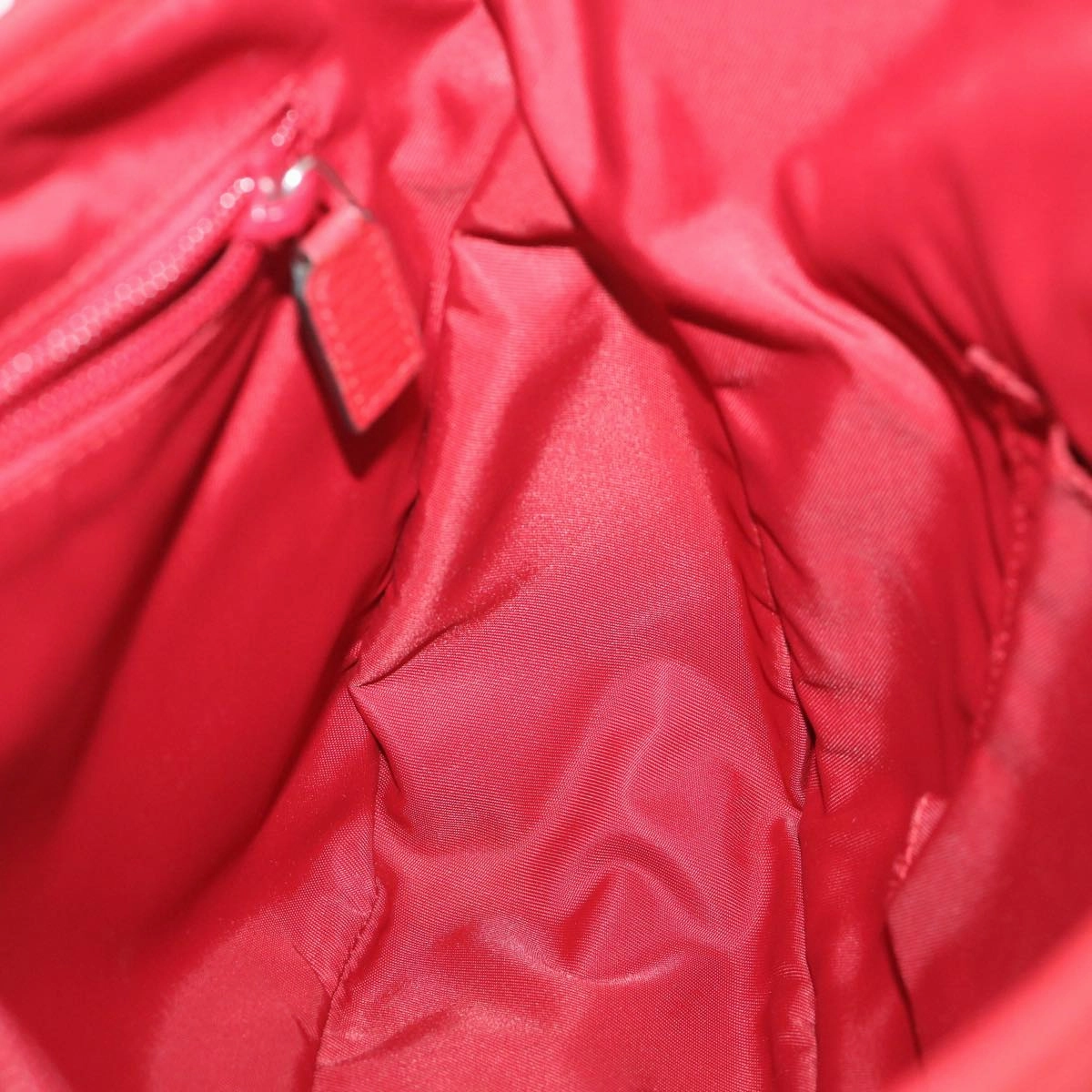 GUCCI GG Canvas Shoulder Bag Nylon Outlet Red 510335  56687