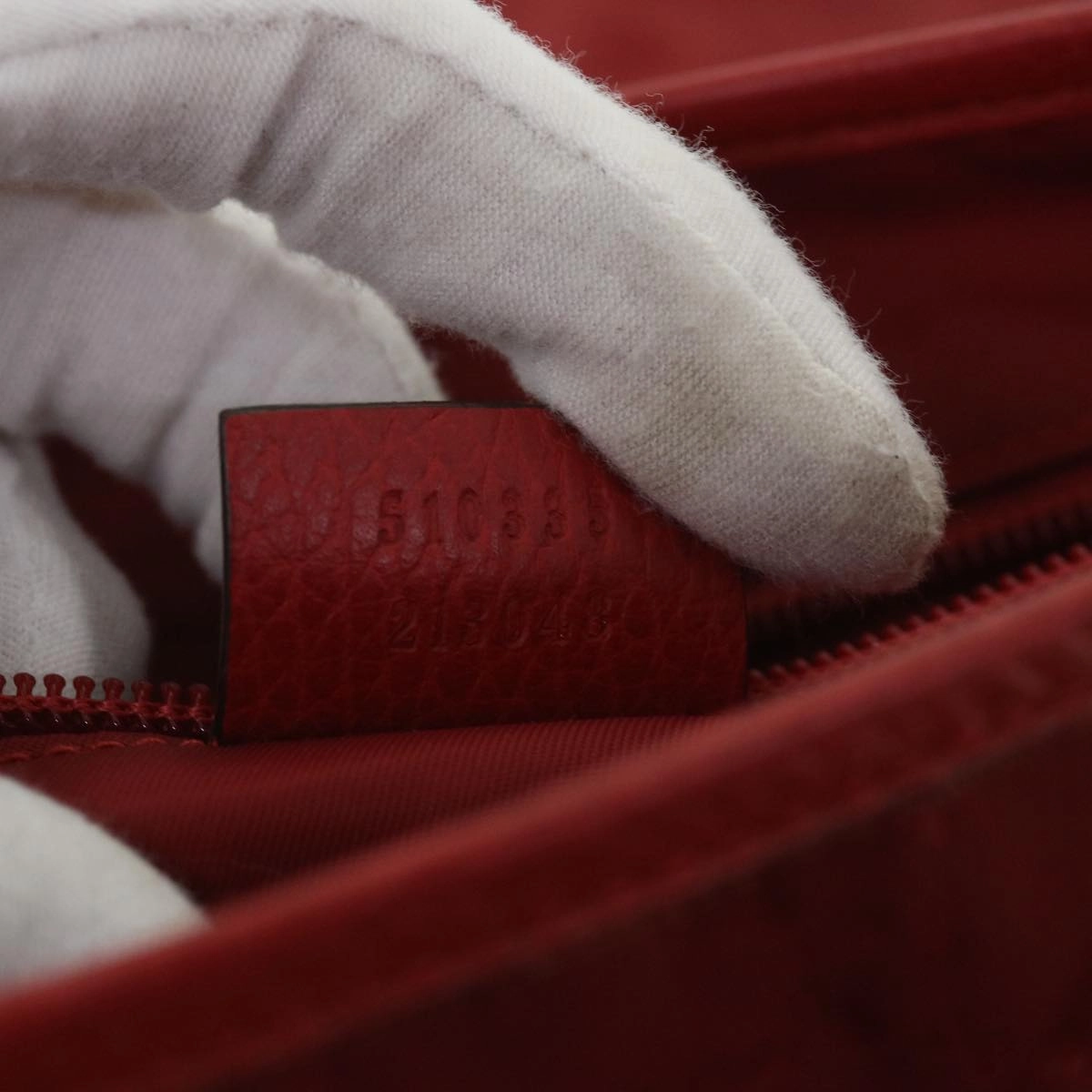 GUCCI GG Canvas Shoulder Bag Nylon Outlet Red 510335  56687