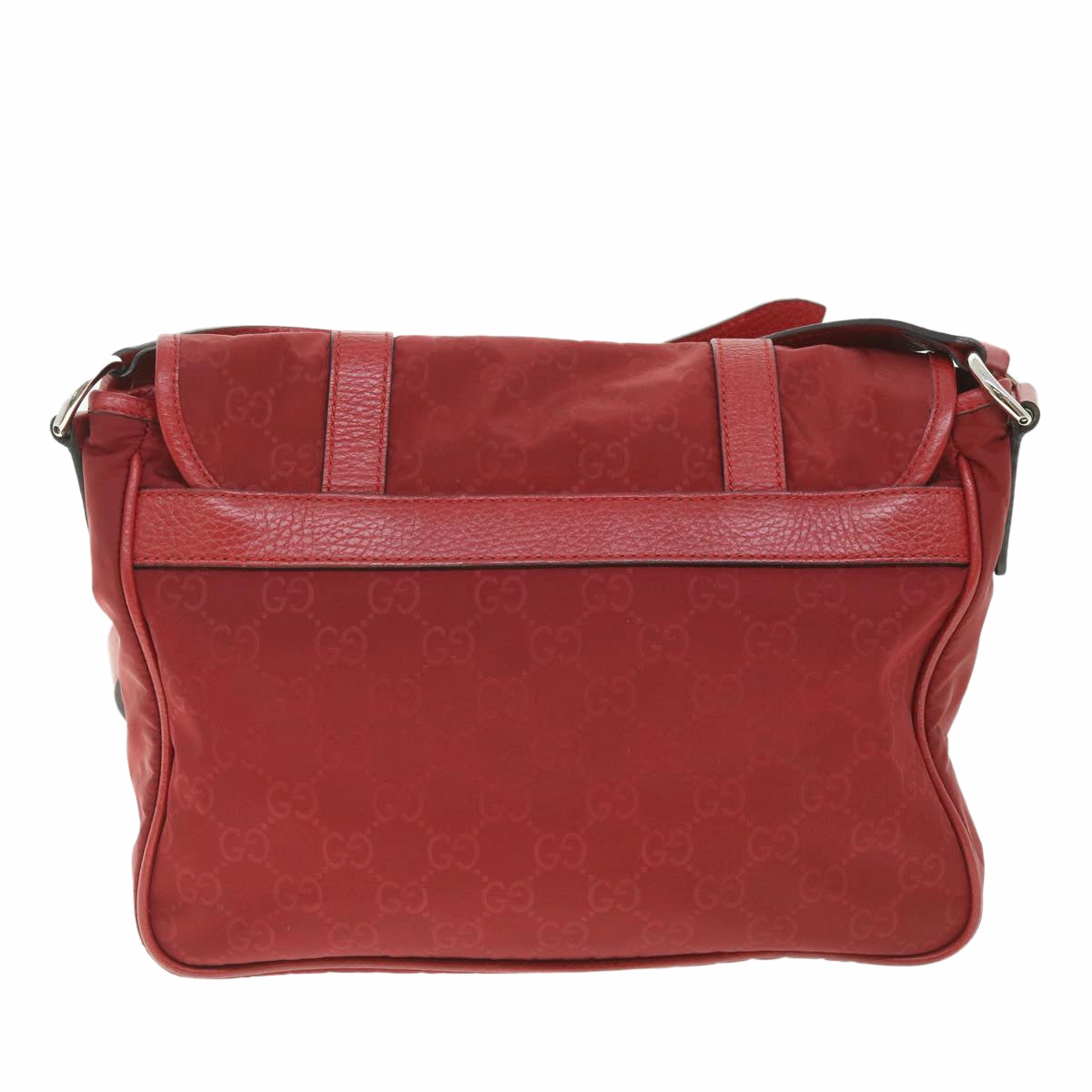 GUCCI GG Canvas Shoulder Bag Nylon Outlet Red 510335  56687