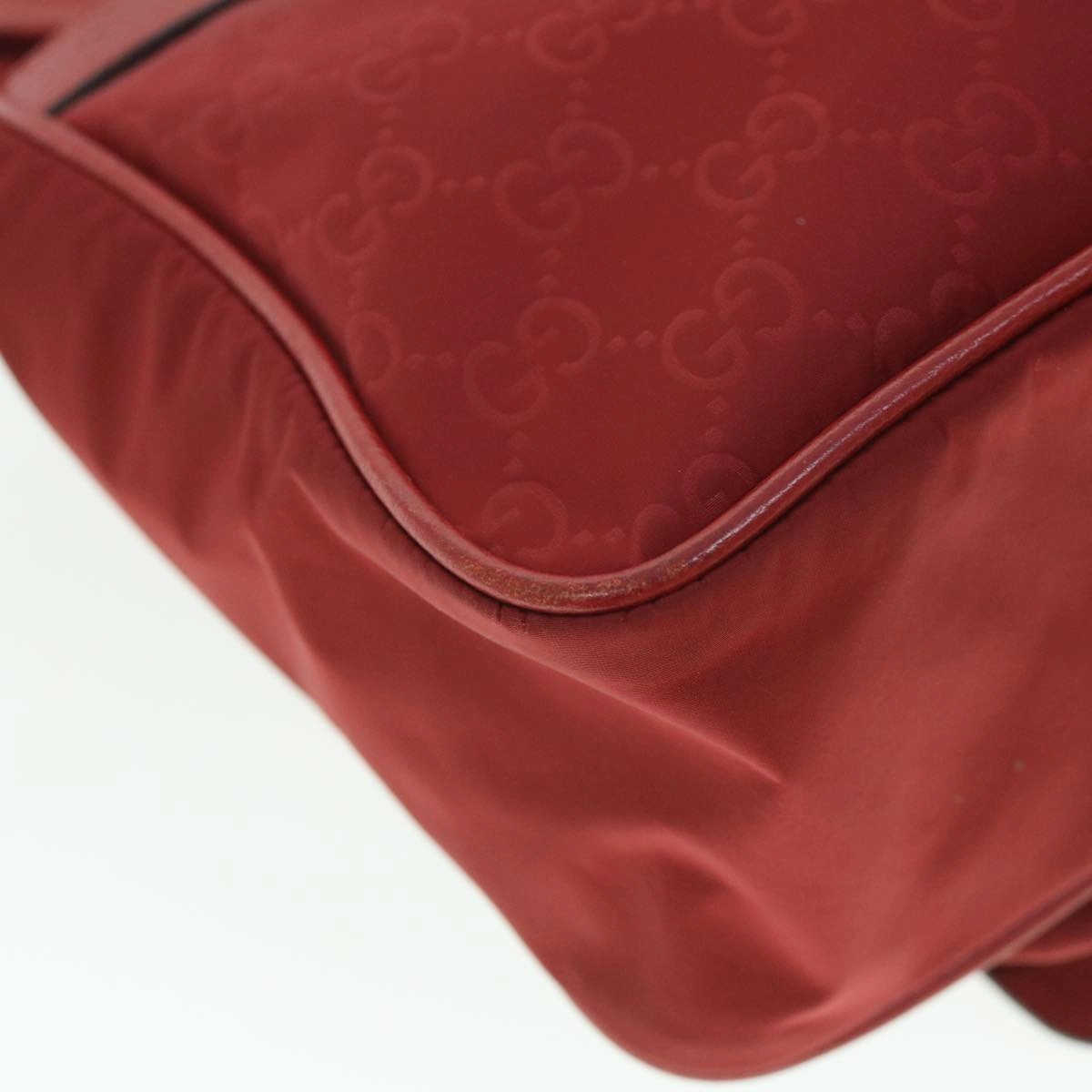 GUCCI GG Canvas Shoulder Bag Nylon Outlet Red 510335  56687