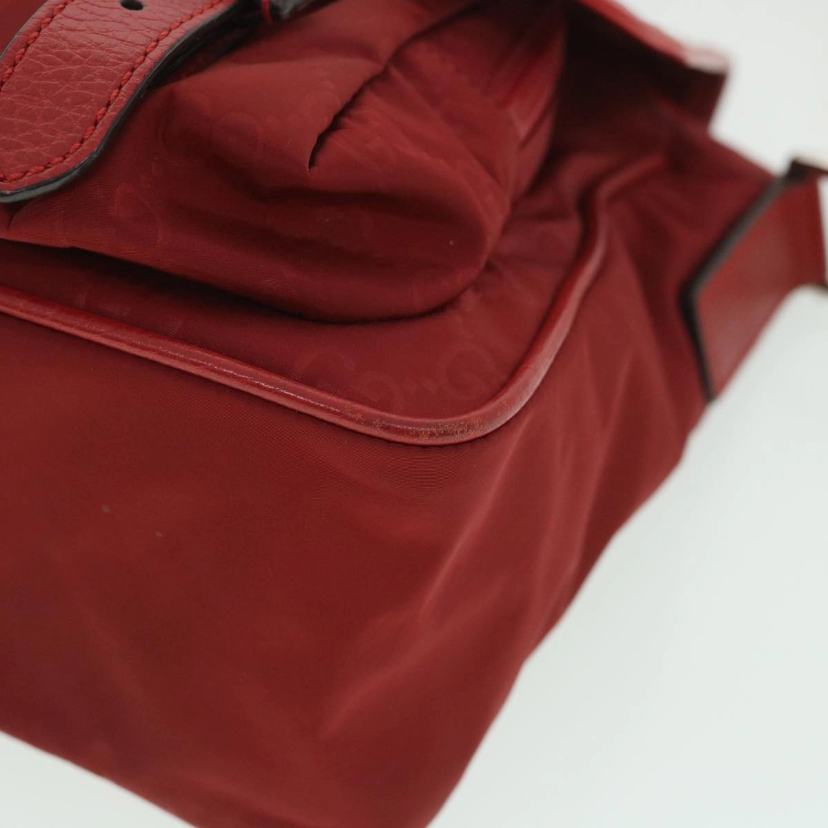 GUCCI GG Canvas Shoulder Bag Nylon Outlet Red 510335  56687