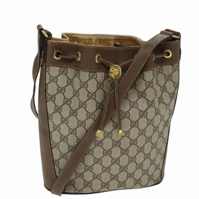 GUCCI GG Canvas Web Sherry Line Shoulder Bag Beige Red 41 02 034  13558