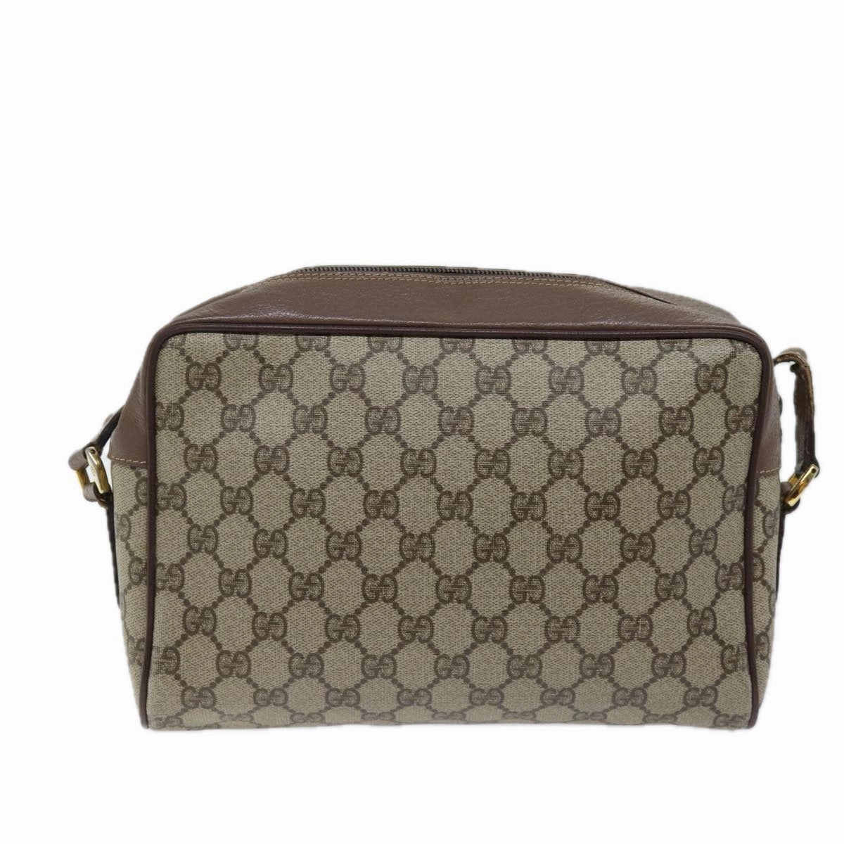 Gucci GG Canvas Web Sherry Line Shoulder Bag PVC Beige Green Red