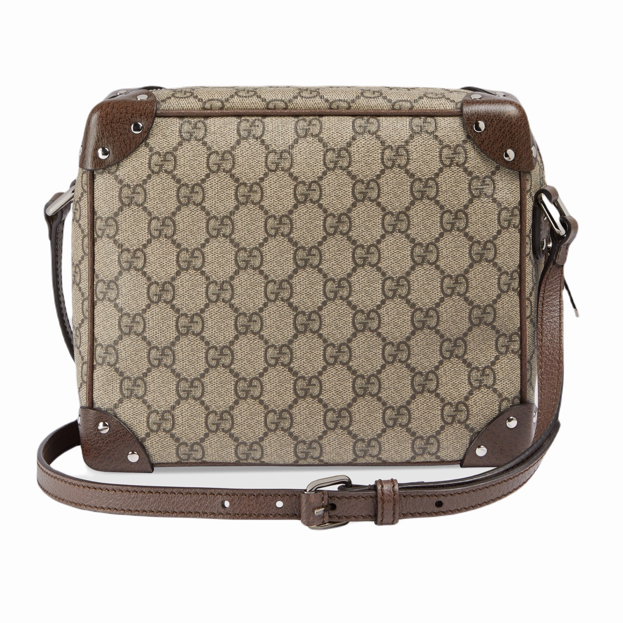 Gucci Gg Crossbody Bag With Leather Details
