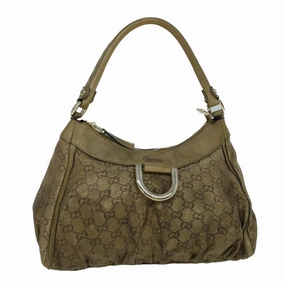 GUCCI GG Crystal Shoulder Bag Coated Canvas Gold 190525  th4147