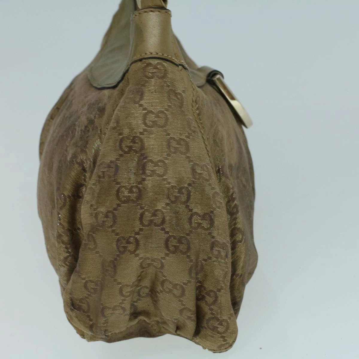 GUCCI GG Crystal Shoulder Bag Coated Canvas Gold 190525  th4147