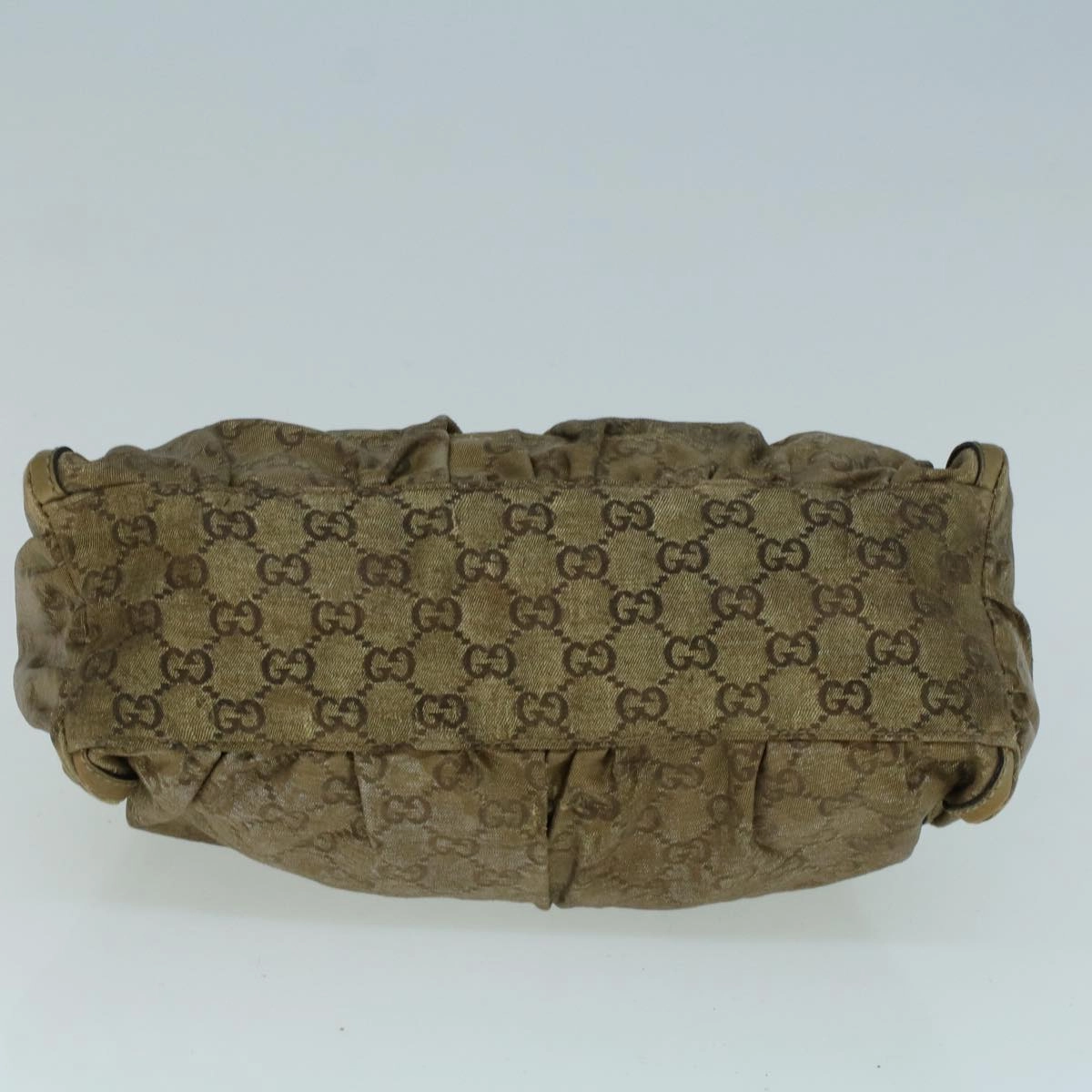 GUCCI GG Crystal Shoulder Bag Coated Canvas Gold 190525  th4147