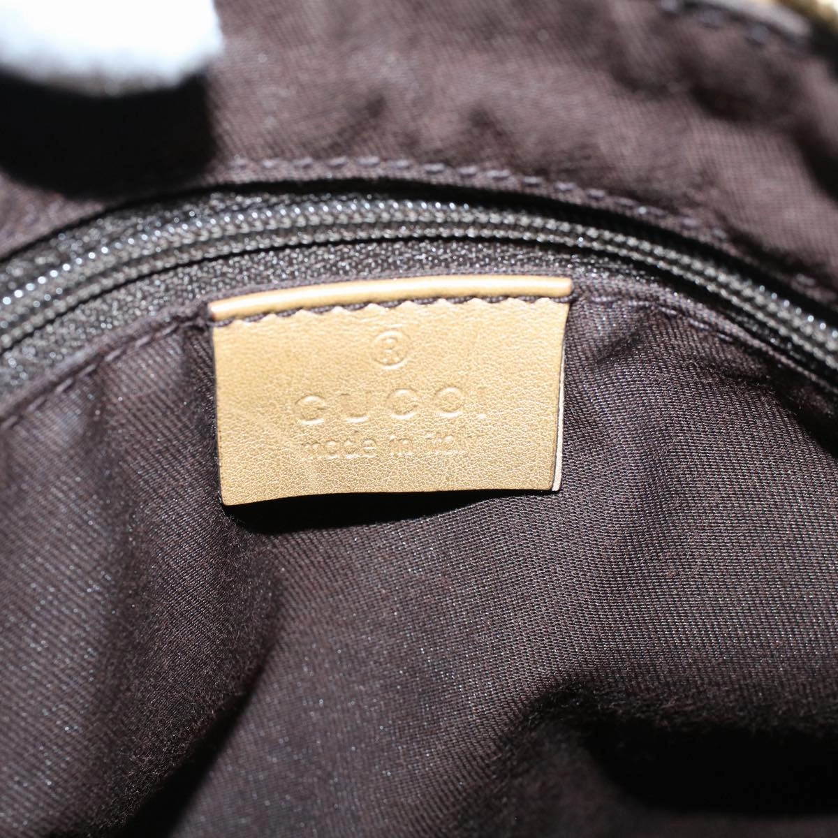 GUCCI GG Crystal Shoulder Bag Coated Canvas Gold 190525  th4147