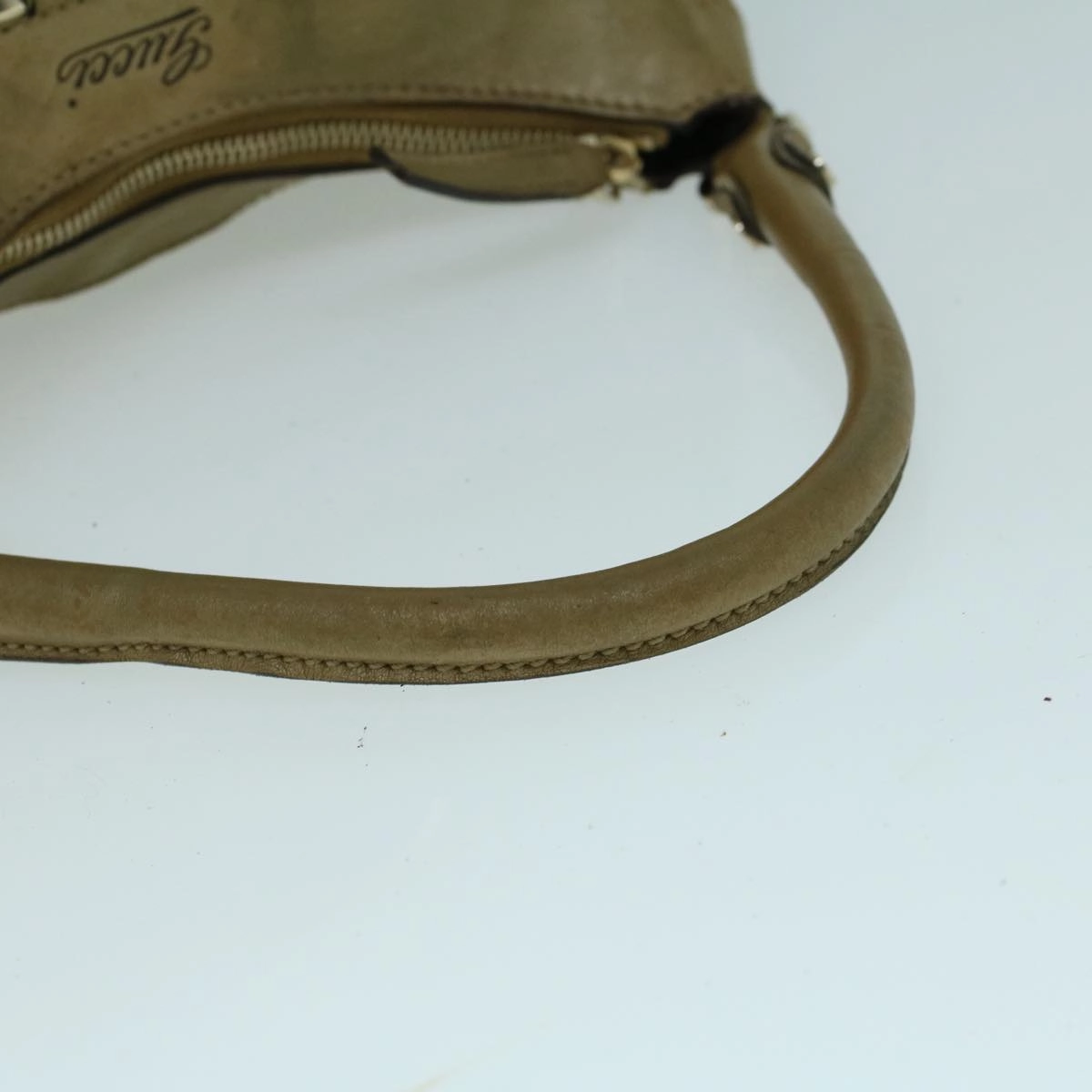 GUCCI GG Crystal Shoulder Bag Coated Canvas Gold 190525  th4147