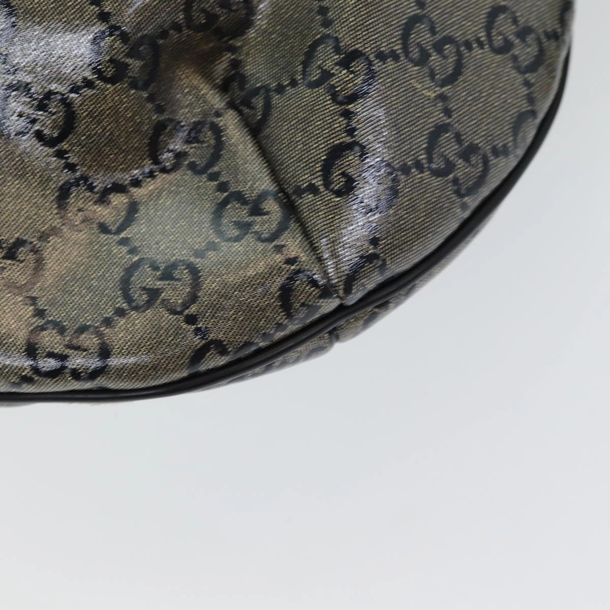 GUCCI GG Crystal Shoulder Bag Gold Navy 181092  85615
