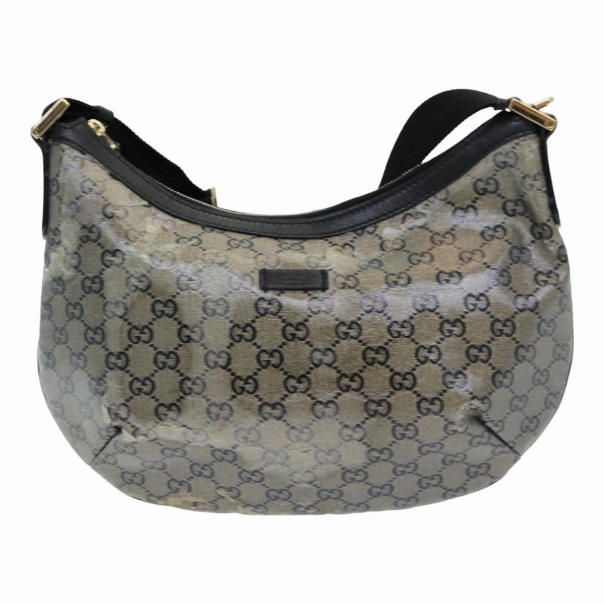 GUCCI GG Crystal Shoulder Bag Gold Navy 181092  85615