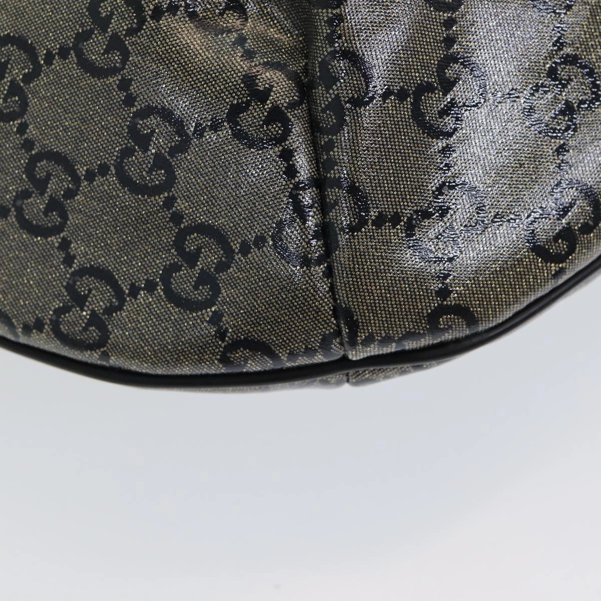 GUCCI GG Crystal Shoulder Bag Gold Navy 181092  85615