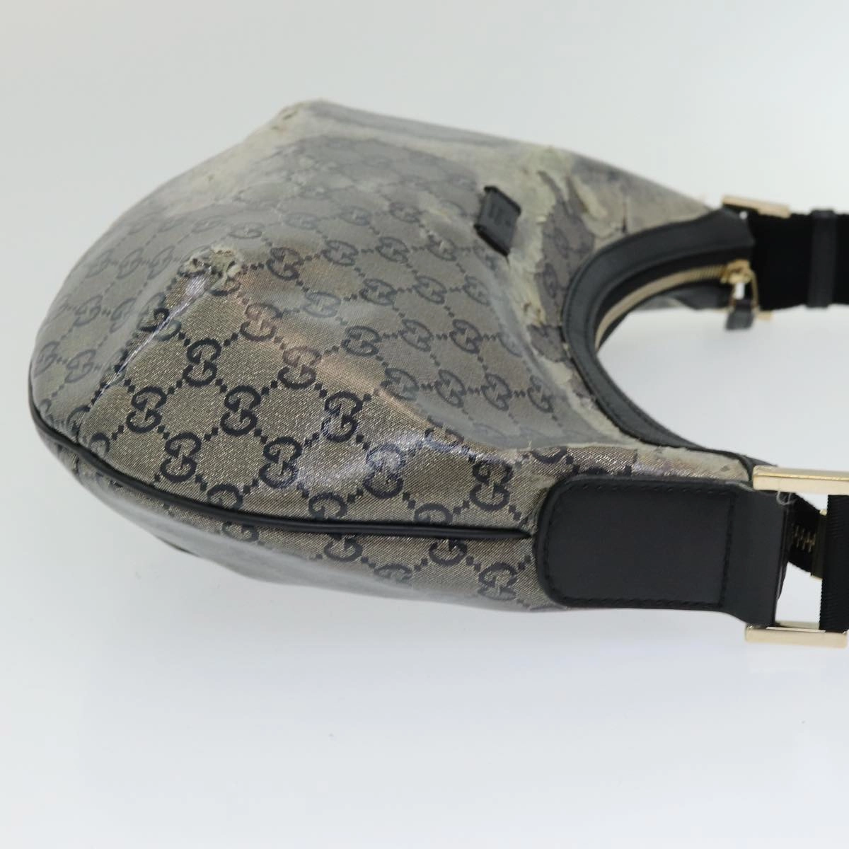 GUCCI GG Crystal Shoulder Bag Gold Navy 181092  85615