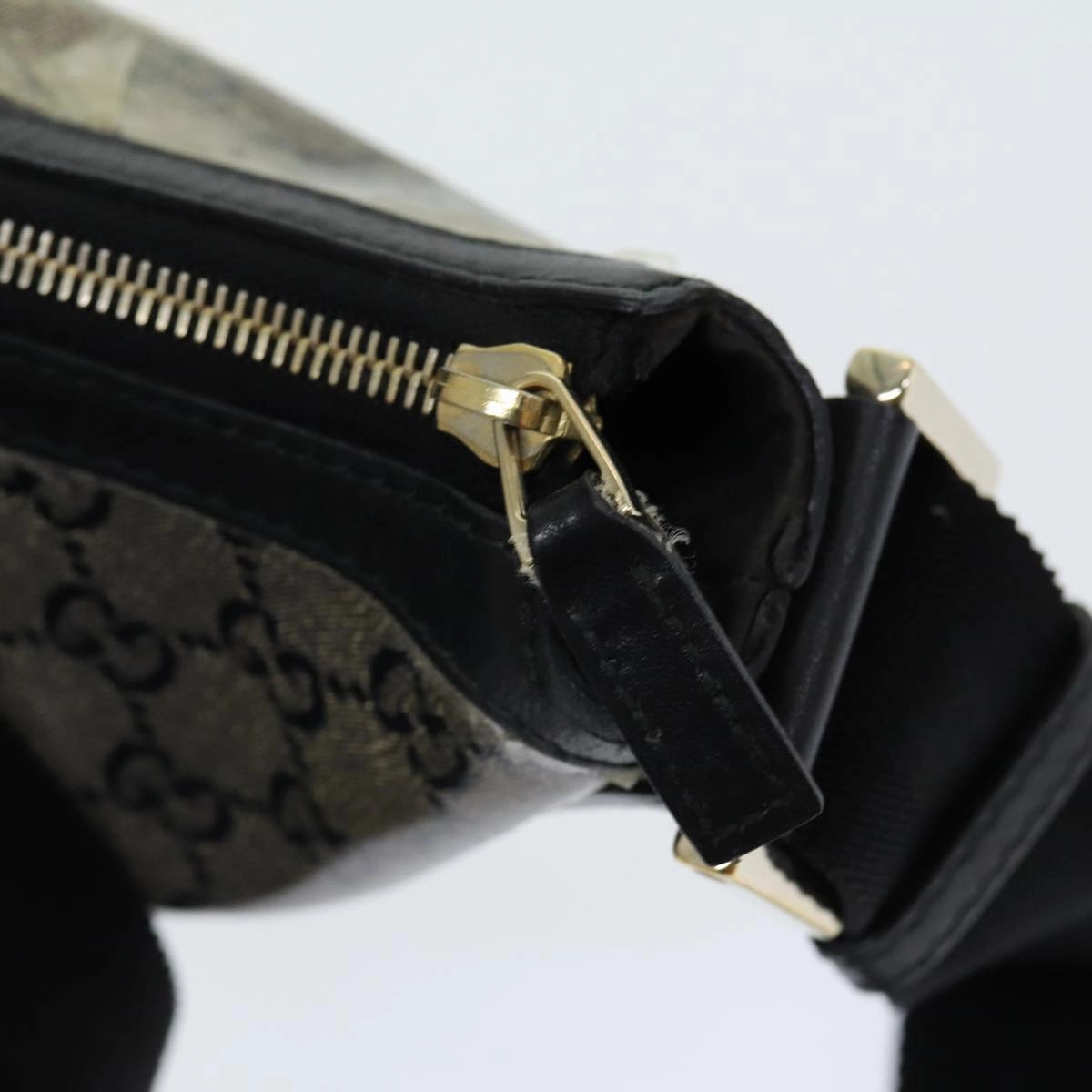 GUCCI GG Crystal Shoulder Bag Gold Navy 181092  85615