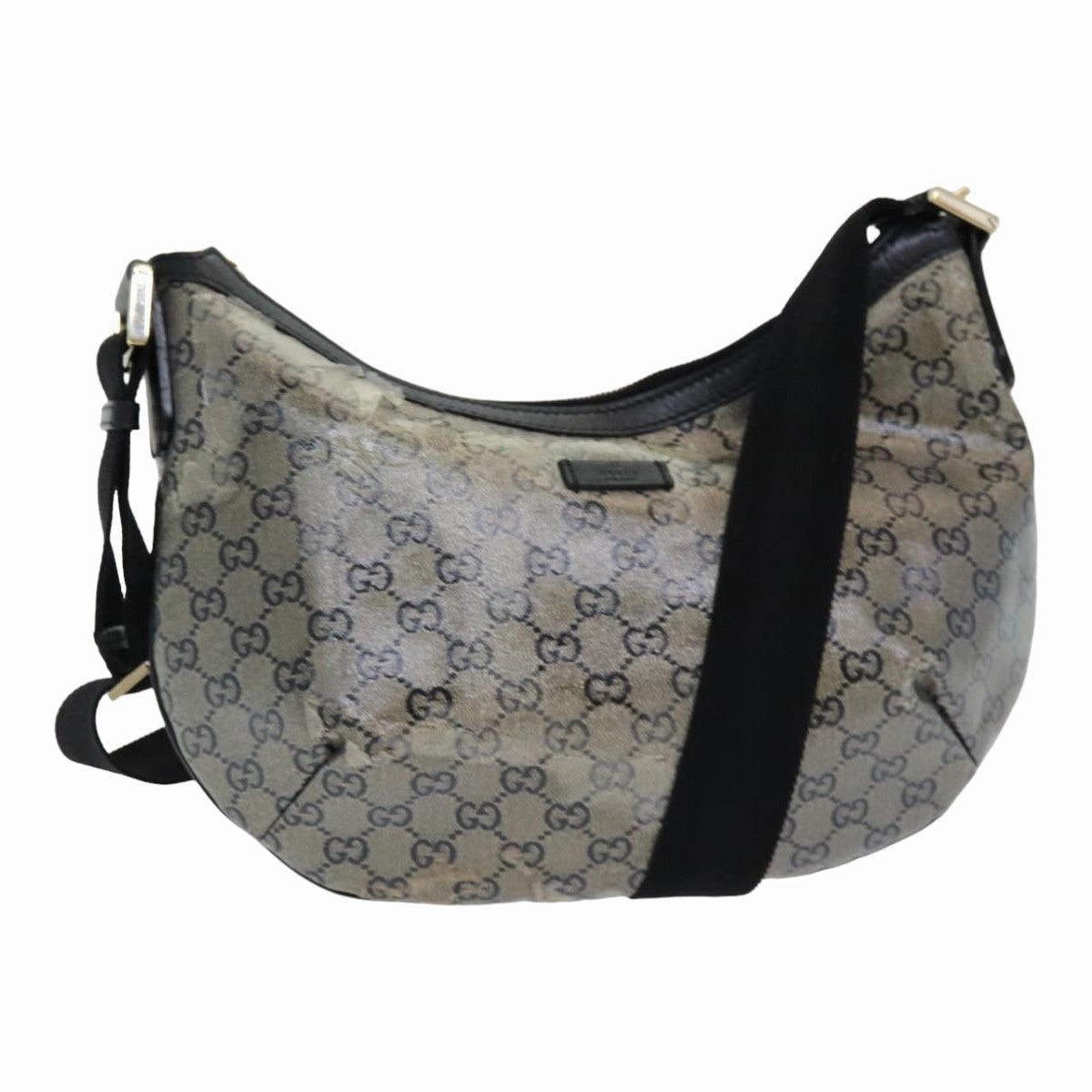 GUCCI GG Crystal Shoulder Bag Gold Navy 181092  85615