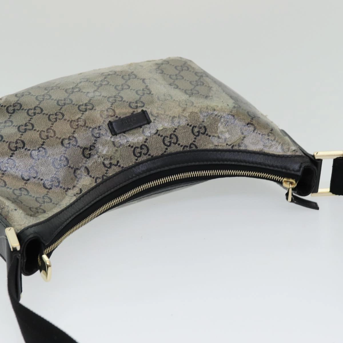 GUCCI GG Crystal Shoulder Bag Gold Navy 181092  85615