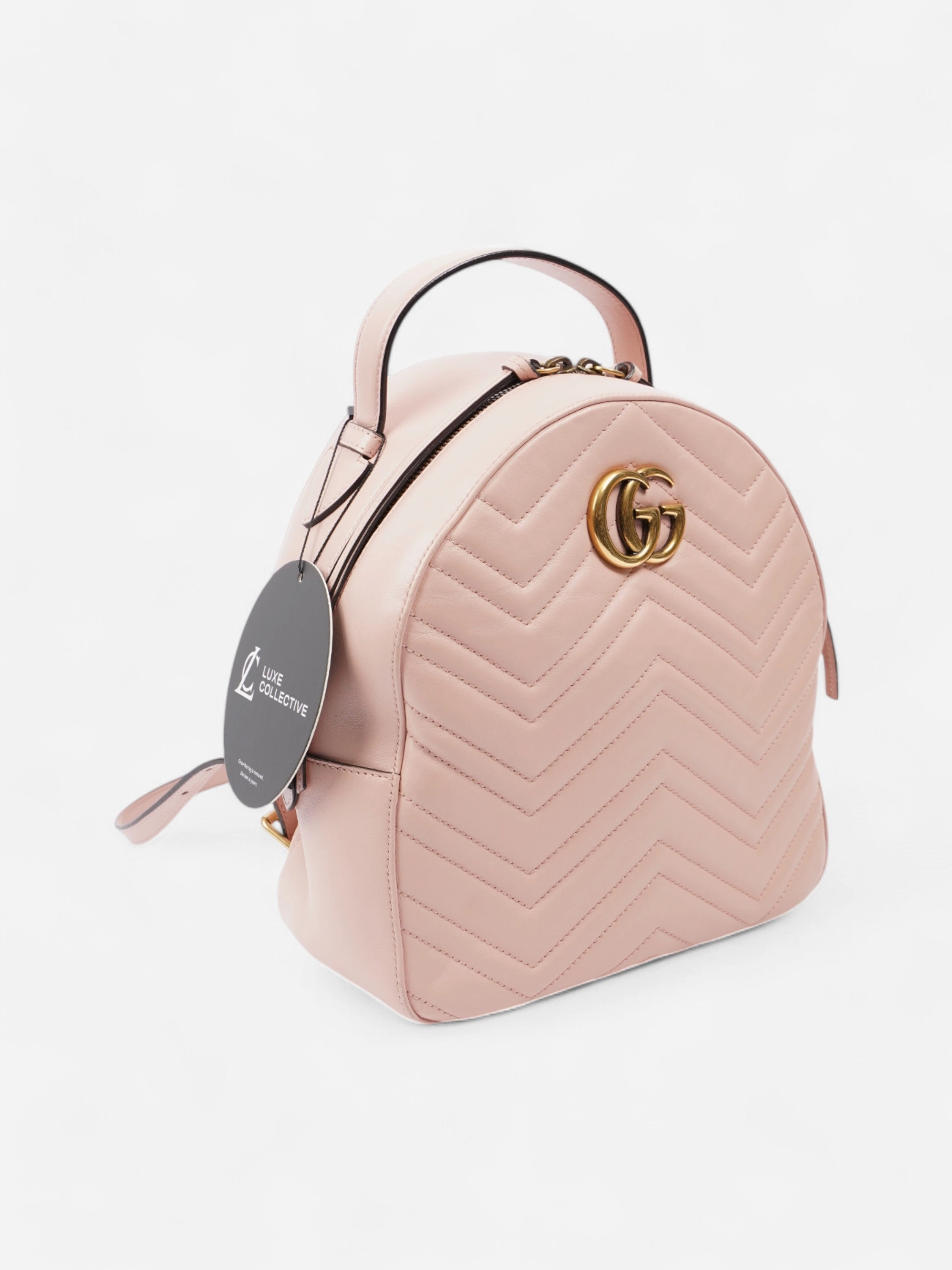 Gucci GG Marmont Backpack Pink Leather