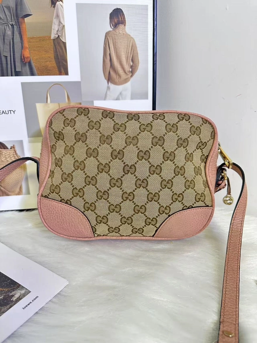 Gucci GG Marmont Beige Pink Camera Bag - Preloved Shoulder Bag
