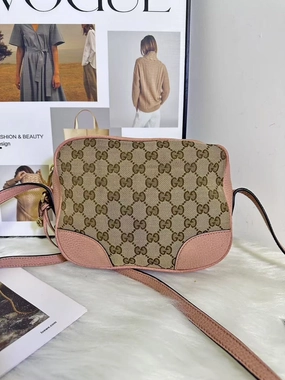Gucci GG Marmont Beige Pink Camera Bag - Preloved Shoulder Bag