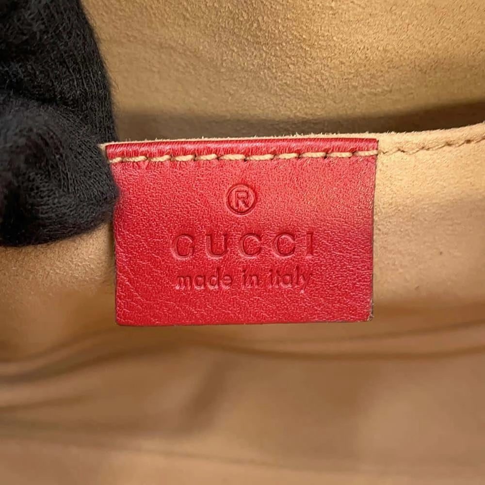 GUCCI GG Marmont Crossbody Bag Red476434 Leather