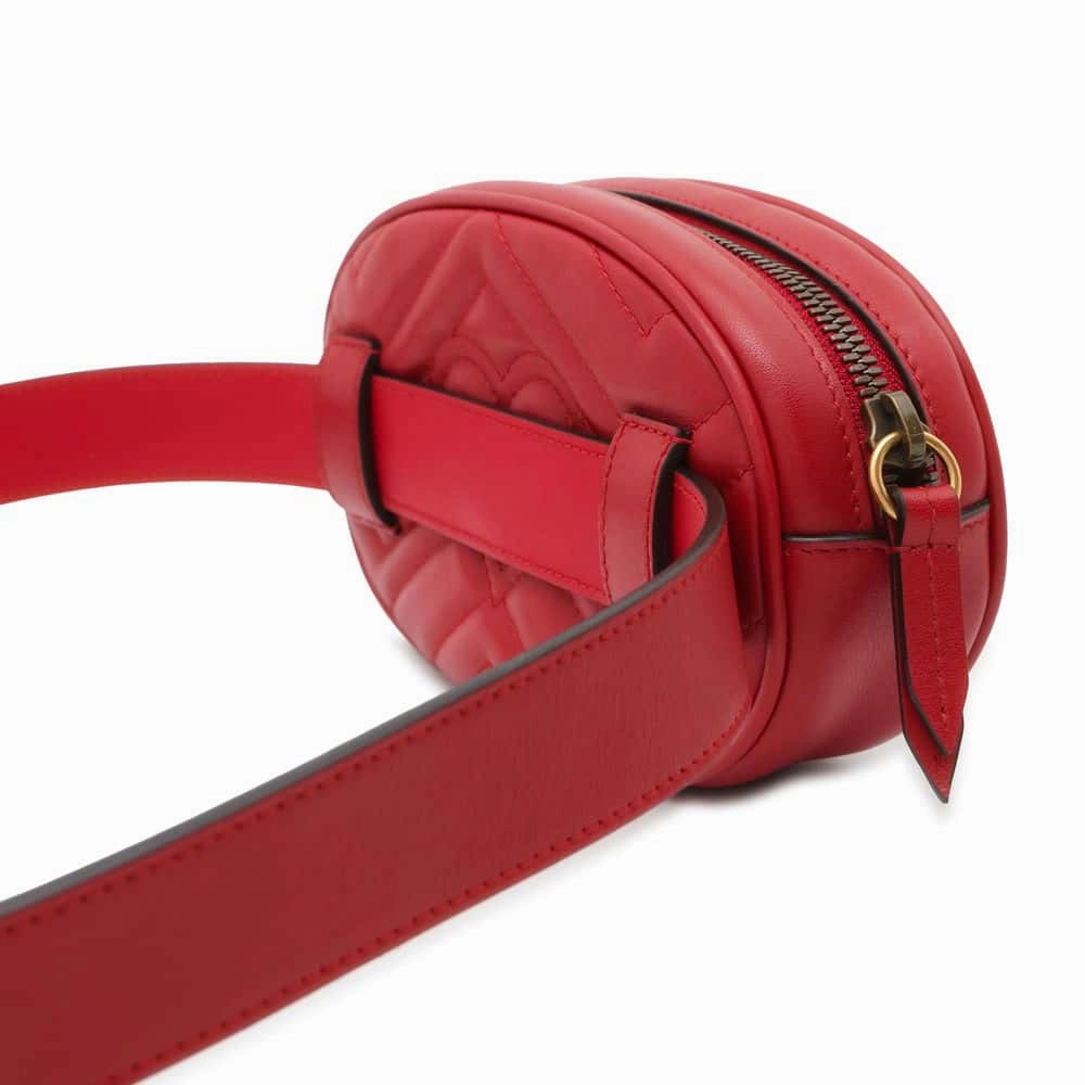 GUCCI GG Marmont Crossbody Bag Red476434 Leather
