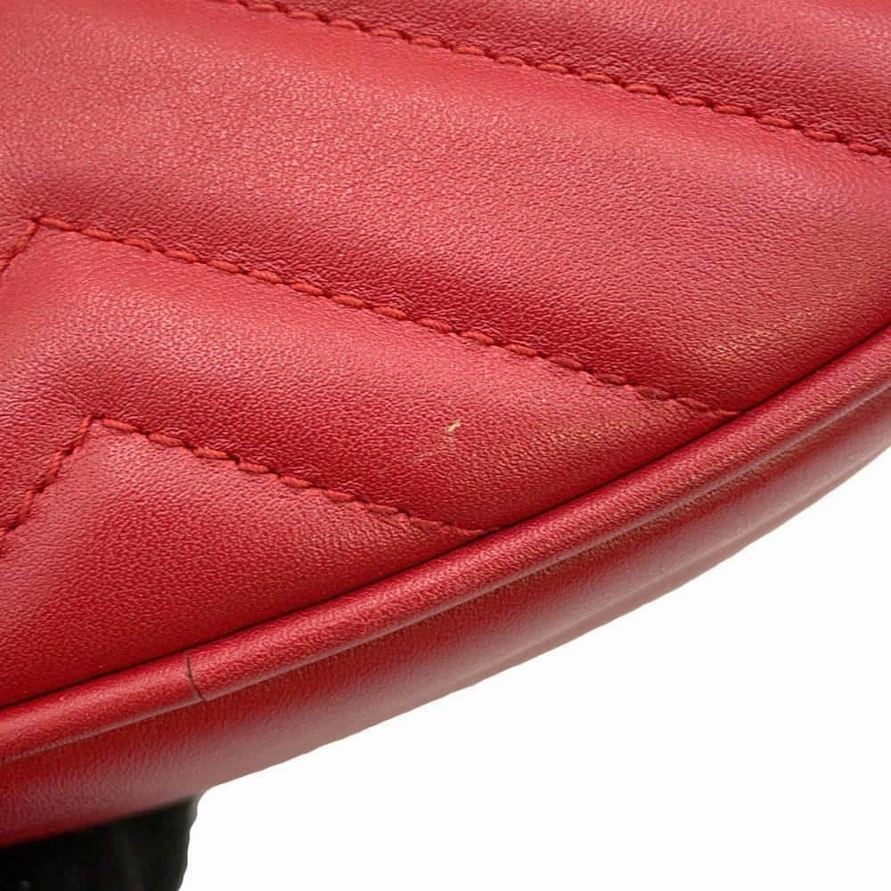 GUCCI GG Marmont Crossbody Bag Red476434 Leather
