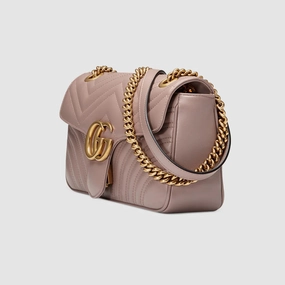 Gucci GG Marmont matelass shoulder bag Dusty Pink